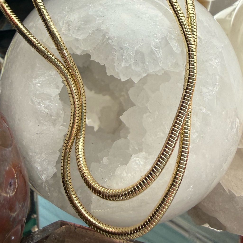 18k Gp Round Snake Chain